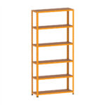 Estante de Aço 6 Prateleiras Com Reforço EP6AR Pandin 200x92X30 Laranja