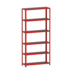 Estante de Aço 6 Prateleiras Sem Reforço EP6A Pandin 200x92X30 Vermelho