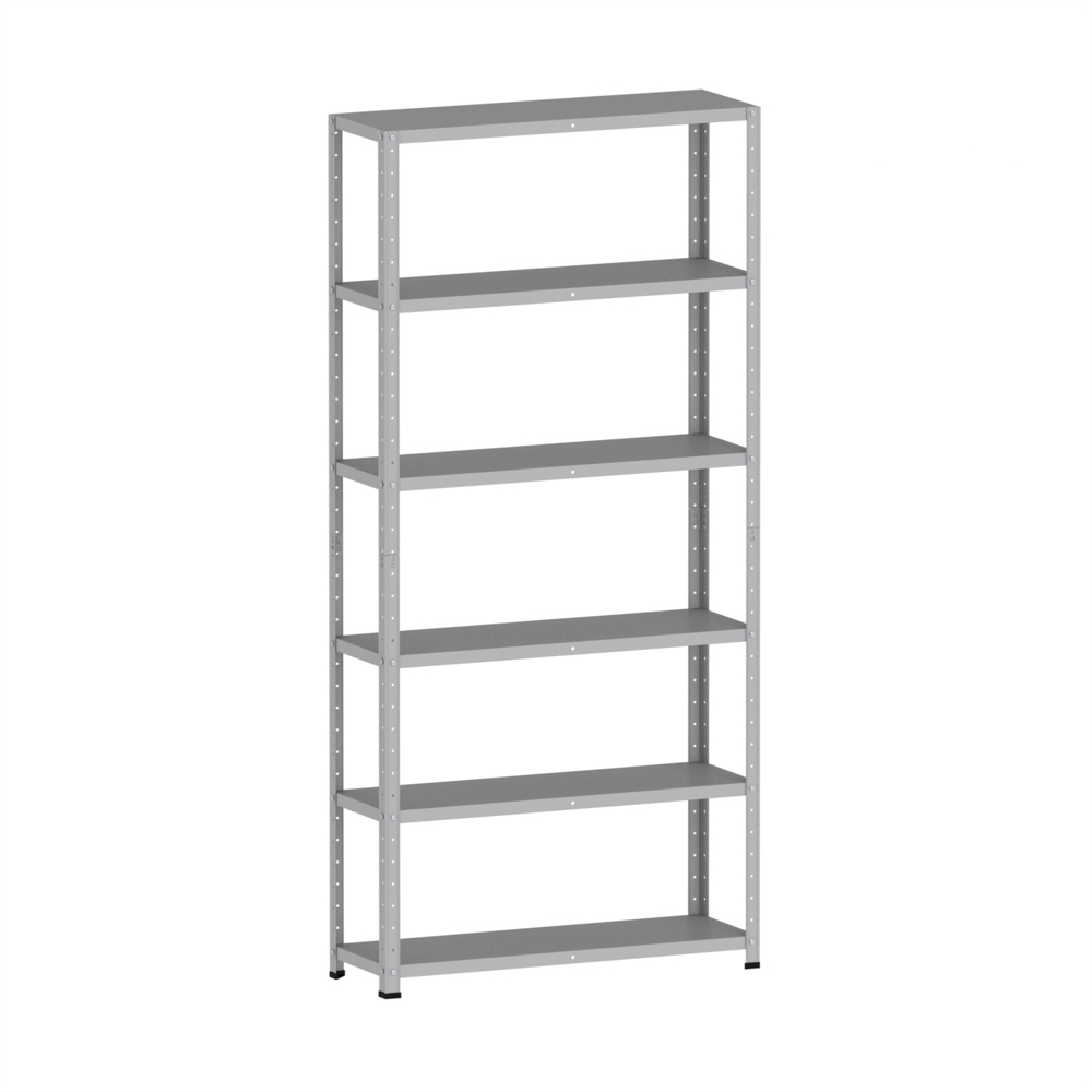estante-de-aco-com-6-prateleiras-pandin-2-1.jpg Estante de Aço 6 Prateleiras Com Reforço EP6AR Pandin 200x92X30 Cinza - Imagem 1